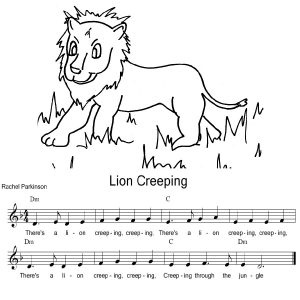 Music, Lyrics and Drawing for Lion Creeping